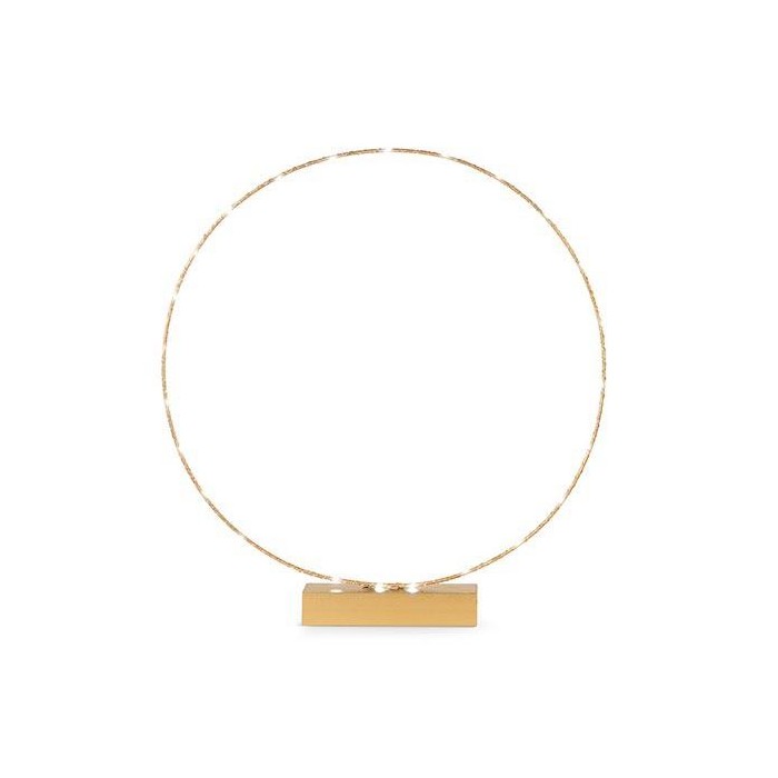 CERCHIO ORO D56 H58 SU BASE CON LED